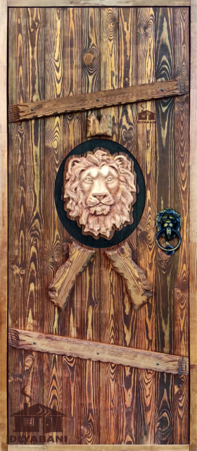 Дверь-Браш-Король-лев-с-ручкой